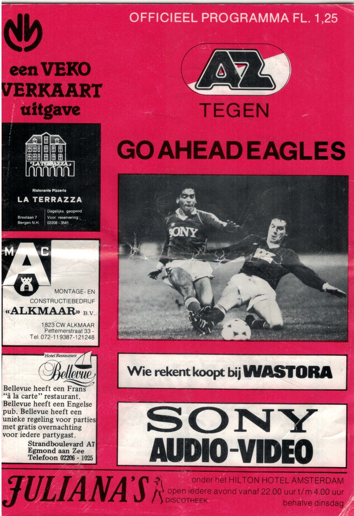 AZ Programma 6-nov-1983 GA Eagles thuis